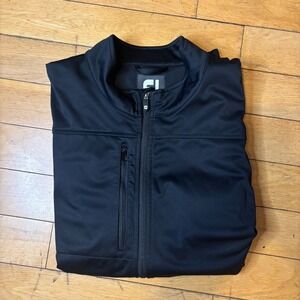 FootJoy Soft Shell Golf Jacket Black Size Large Full Zip Windbreaker